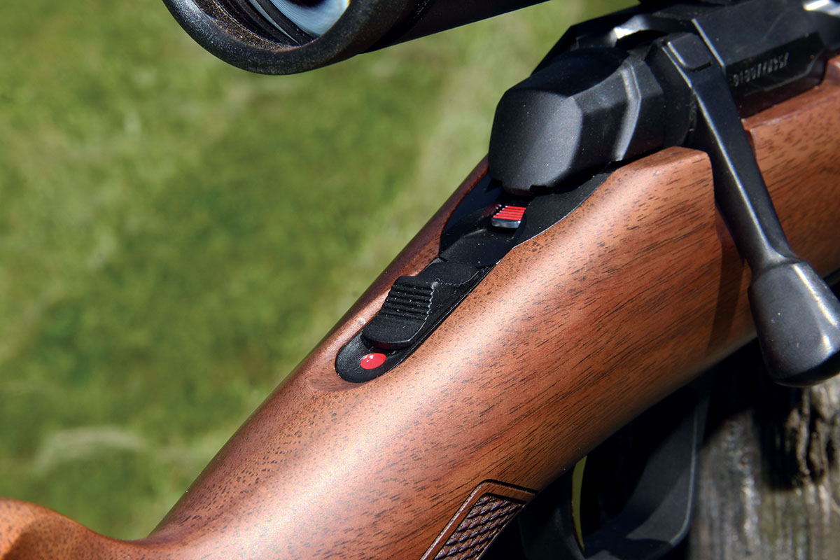 The new Browning X-Bolt 2 Hunter includes a tang thumb safety. This is a two-position system, but the Bolt Unlock Button at the bolt-handle junction allows the rifle to be unloaded while the safety is engaged.